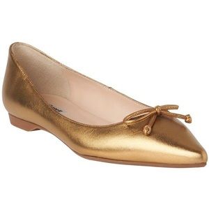 LK Bennett Clarisse Gold Metallic Flats